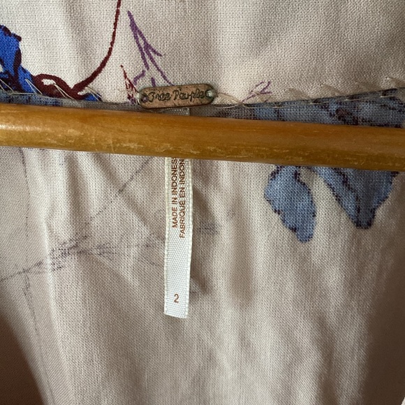 Free People Deep V Short Sleeve Dress size 2 - Picture 3 of 6